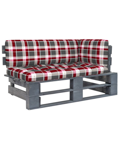 Canapé d'angle palette de jardin Gris Bois de pin imprégné | Mobilier & Déco