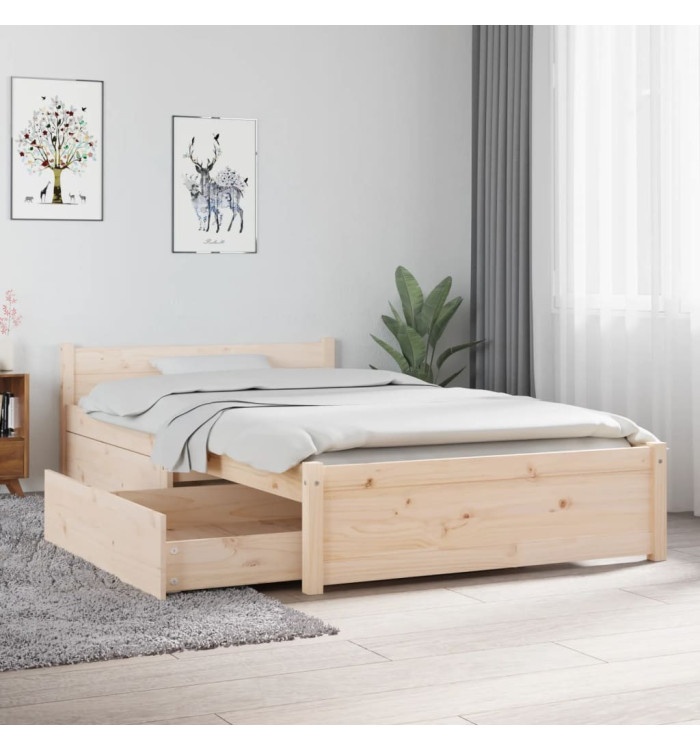 Cadre de lit sans matelas avec tiroirs | Mobilier & Déco