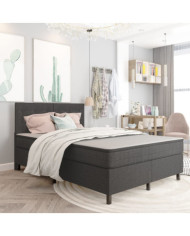 Sommier à lattes de lit Gris foncé Tissu 140x200 cm | Mobilier & Déco