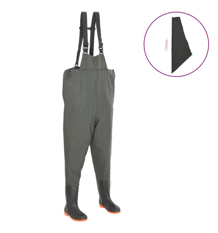 Pantalon échassier avec bottes Vert Pointure 44 | Mobilier & Déco