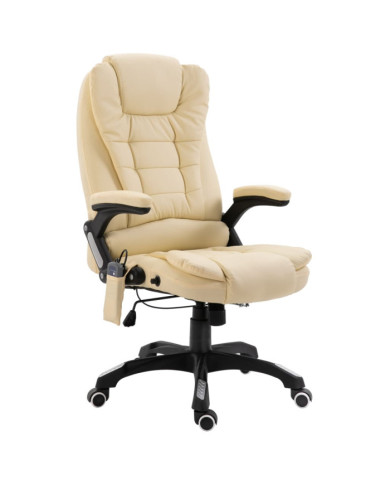 Chaise de bureau de massage Crème Similicuir | Mobilier & Déco
