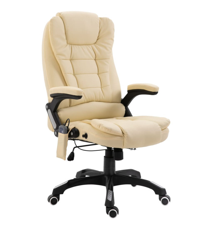 Chaise de bureau de massage Crème Similicuir | Mobilier & Déco