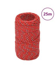Corde de bateau Rouge 2 mm 25 m Polypropylène | Mobilier & Déco