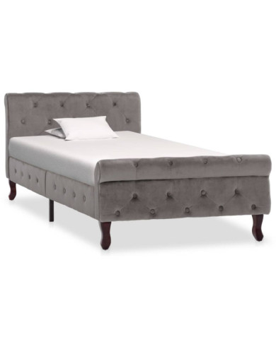 Cadre de lit sans matelas Gris Velours 90x200 cm | Mobilier & Déco