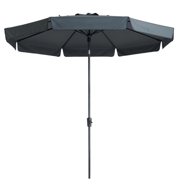 Madison Parasol de jardin Flores Luxe 300 cm rond gris | Mobilier & Déco