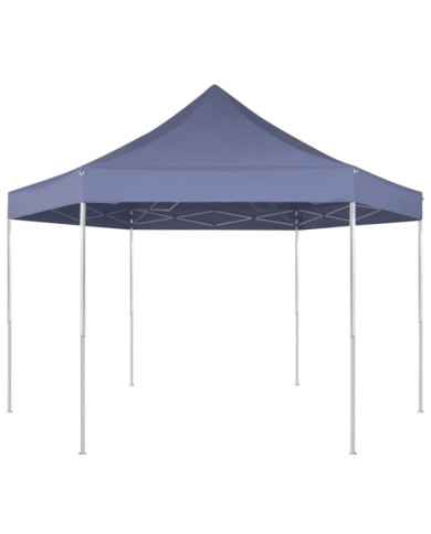 Chapiteau hexagonal pliable Bleu foncé 3,6x3,1 m | Mobilier & Déco