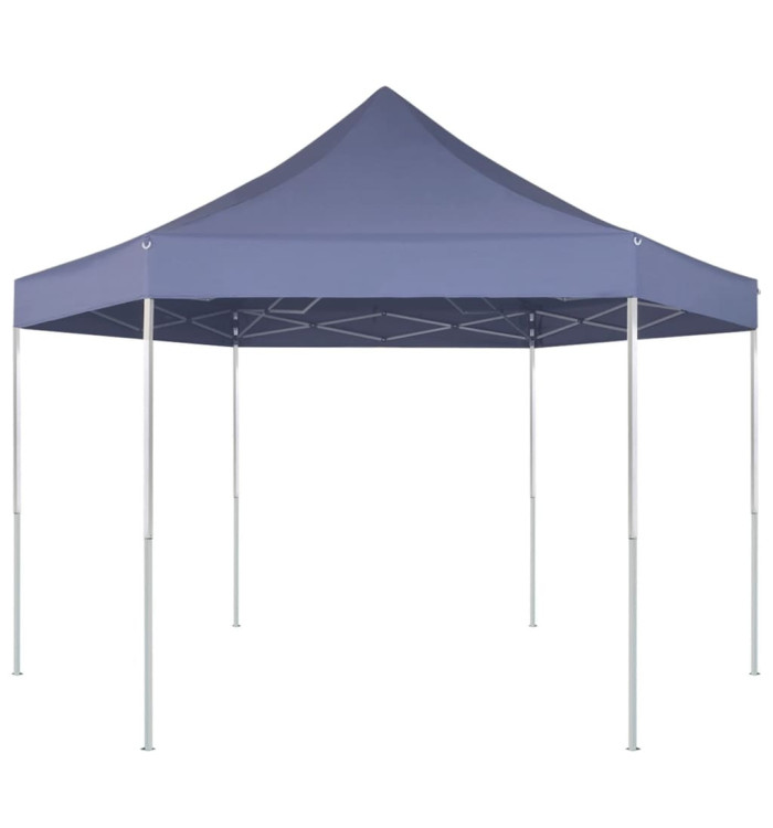 Chapiteau hexagonal pliable Bleu foncé 3,6x3,1 m | Mobilier & Déco