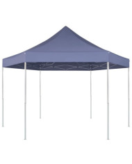 Chapiteau hexagonal pliable Bleu foncé 3,6x3,1 m | Mobilier & Déco