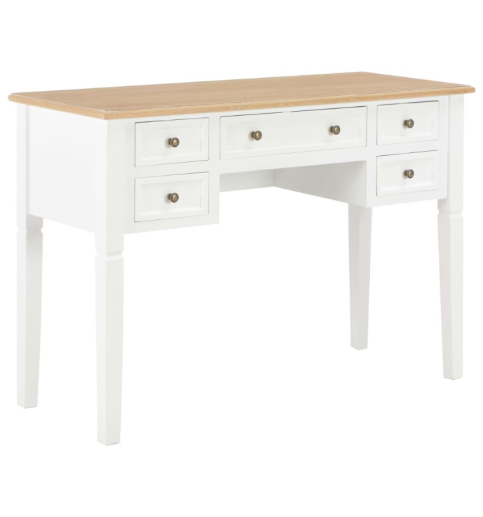 Bureau Blanc 109,5 x 45 x 77,5 cm Bois | Mobilier & Déco