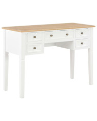 Bureau Blanc 109,5 x 45 x 77,5 cm Bois | Mobilier & Déco