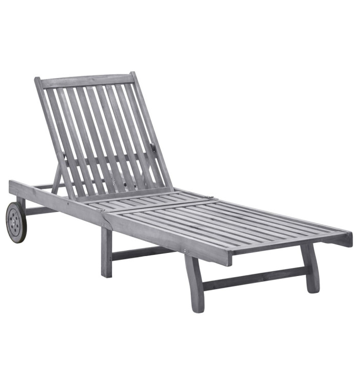 Chaise longue Bois d'acacia solide | Mobilier & Déco