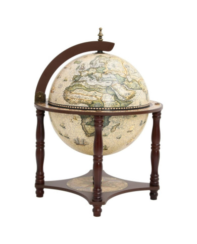 Support à vin bar forme globe Marron Bois d'eucalyptus massif | Mobilier & Déco