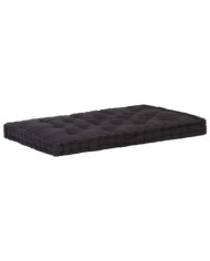 Coussin de plancher de palette Coton 120x80x10 cm Noir | Mobilier & Déco