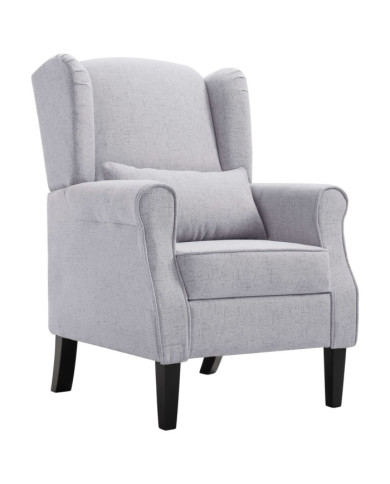 Fauteuil gris clair tissu | Mobilier & Déco