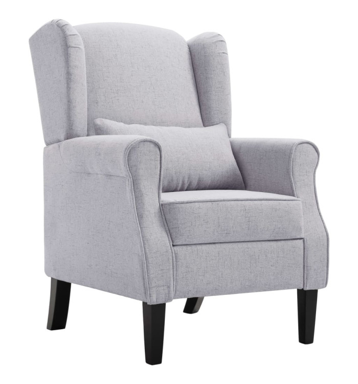 Fauteuil gris clair tissu | Mobilier & Déco