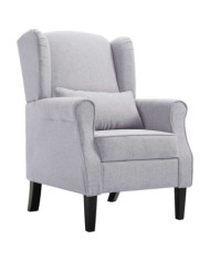 Fauteuil gris clair tissu | Mobilier & Déco