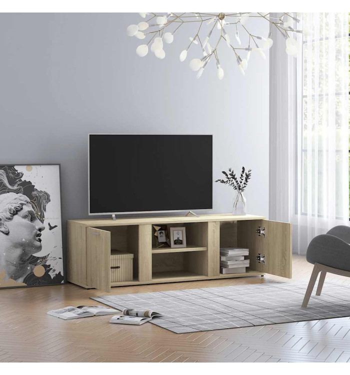 Meuble TV Chêne sonoma 120x34x37 cm Bois d’ingénierie | Mobilier & Déco