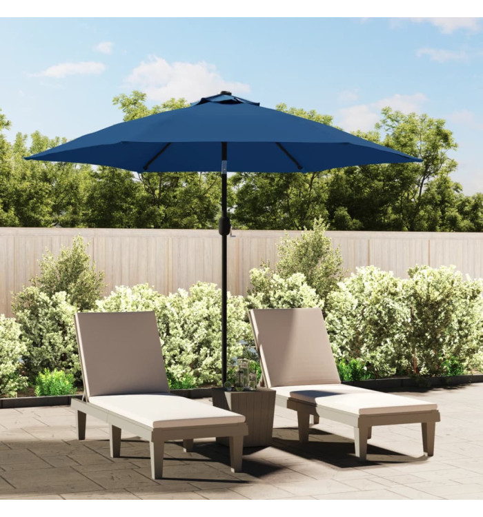 Parasol d'extérieur avec poteau en métal 300 cm Azuré | Mobilier & Déco