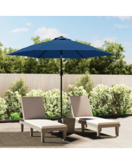 Parasol d'extérieur avec poteau en métal 300 cm Azuré | Mobilier & Déco