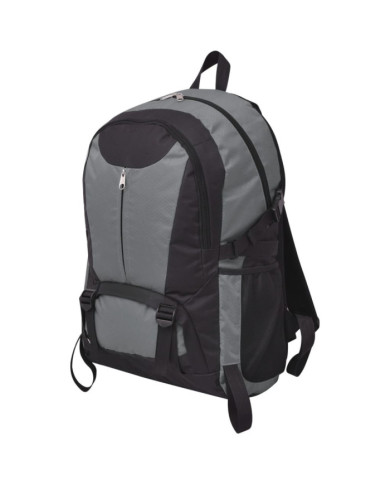 Sac à dos de randonnée 40 L noir et gris | Mobilier & Déco