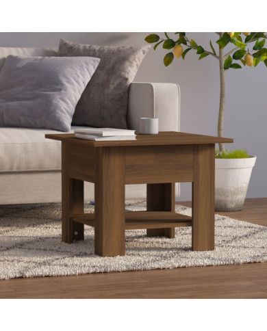 Table basse chêne marron 55x55x42 cm bois d'ingénierie | Mobilier & Déco