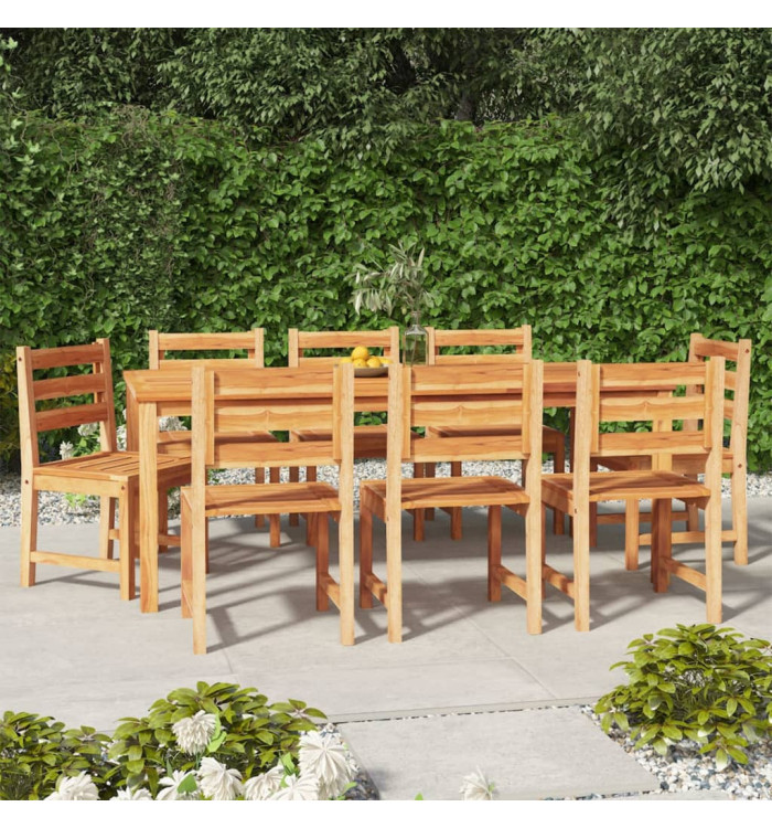 Ensemble à manger de jardin 9 pcs Bois de teck solide | Mobilier & Déco