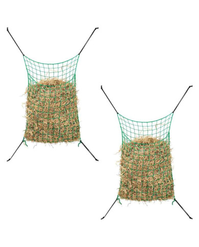 Filet à foin 2 pcs Carré 0,9 x 1 m PP | Mobilier & Déco