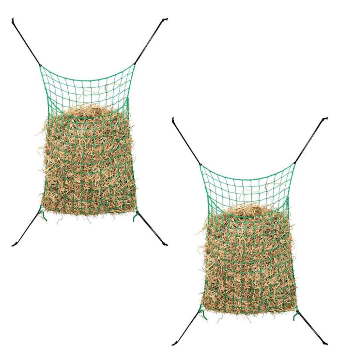 Filet à foin 2 pcs Carré 0,9 x 1 m PP | Mobilier & Déco