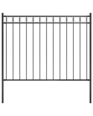 Clôture de jardin Acier 1,7x1,2 m Noir | Mobilier & Déco