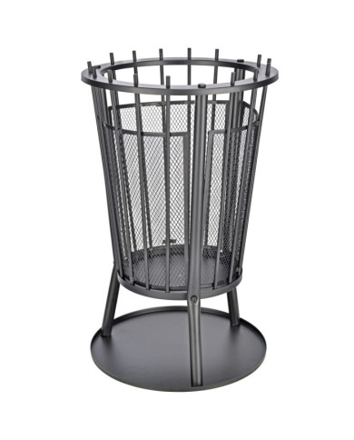 HI Panier à feu avec pare-étincelles Noir 40x61 cm | Mobilier & Déco
