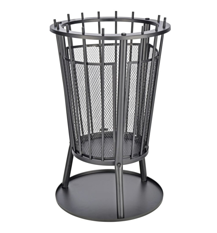 HI Panier à feu avec pare-étincelles Noir 40x61 cm | Mobilier & Déco