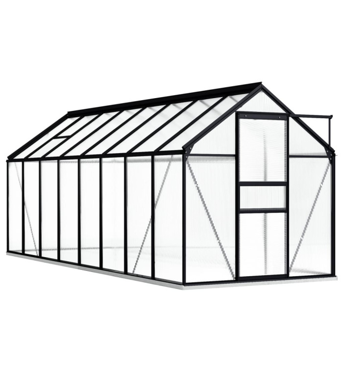 Serre avec cadre de base Anthracite Aluminium 9,31 m² | Mobilier & Déco