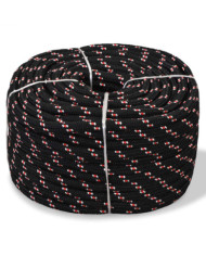 Corde de bateau Polypropylène 6 mm 100 m Noir | Mobilier & Déco