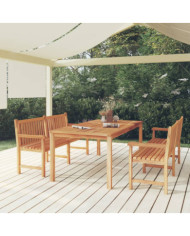 Ensemble à manger de jardin 3 pcs Bois de teck massif | Mobilier & Déco