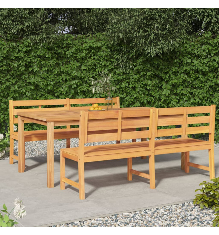 Ensemble à manger de jardin 3 pcs Bois de teck massif | Mobilier & Déco