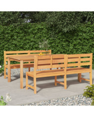 Ensemble à manger de jardin 3 pcs Bois de teck massif | Mobilier & Déco