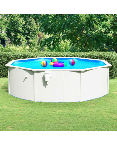 Piscine ronde avec parois en acier 460x120 cm Blanc | Mobilier & Déco