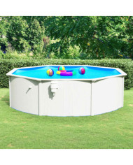 Piscine ronde avec parois en acier 460x120 cm Blanc | Mobilier & Déco