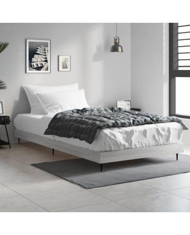 Cadre de lit sans matelas sonoma gris 90x190 cm | Mobilier & Déco
