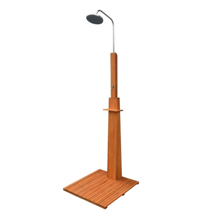 Douche extérieure Bois d'eucalyptus et acier | Mobilier & Déco