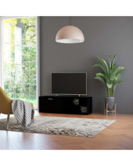 Meuble TV Noir 120x34x37 cm Bois d’ingénierie | Mobilier & Déco
