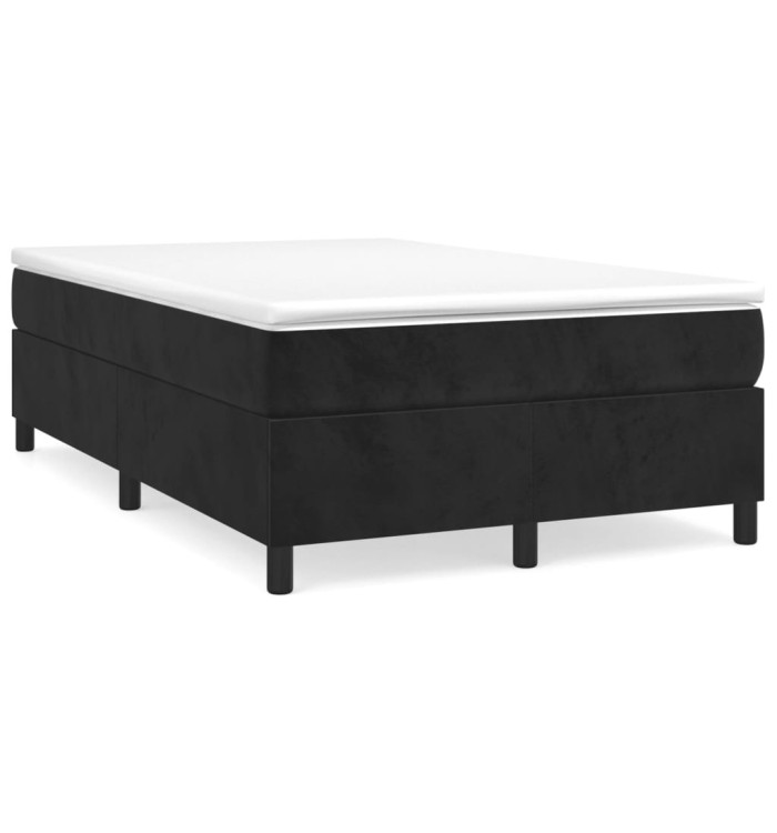 Cadre de lit sans matelas noir 120x200 cm velours | Mobilier & Déco