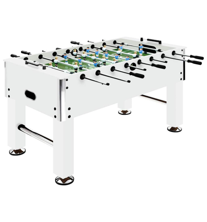 Baby-foot Acier 60 kg 140x74,5x87,5 cm Blanc | Mobilier & Déco
