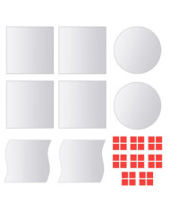 Carreau de miroir 8 pcs Multi-forme Verre | Mobilier & Déco