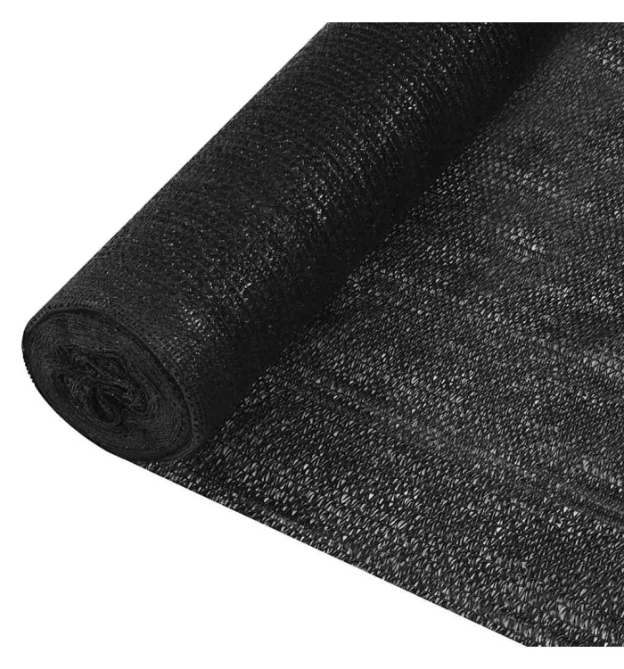 Filet brise-vue Noir 1,5x10 m PEHD 150 g/m² | Mobilier & Déco