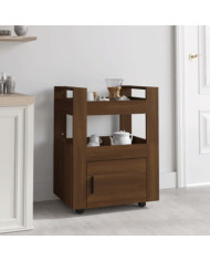 Chariot de cuisine Chêne marron 60x45x80 cm Bois d'ingénierie | Mobilier & Déco