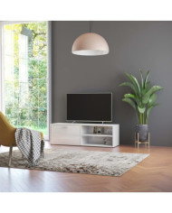 Meuble TV Blanc brillant 120x34x37 cm Bois d’ingénierie | Mobilier & Déco