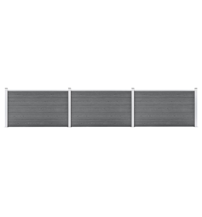 Clôture de jardin WPC 526x106 cm Gris | Mobilier & Déco