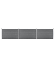 Clôture de jardin WPC 526x106 cm Gris | Mobilier & Déco