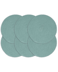 Napperons 6 pcs Vert Plain 38 cm Rond Coton | Mobilier & Déco